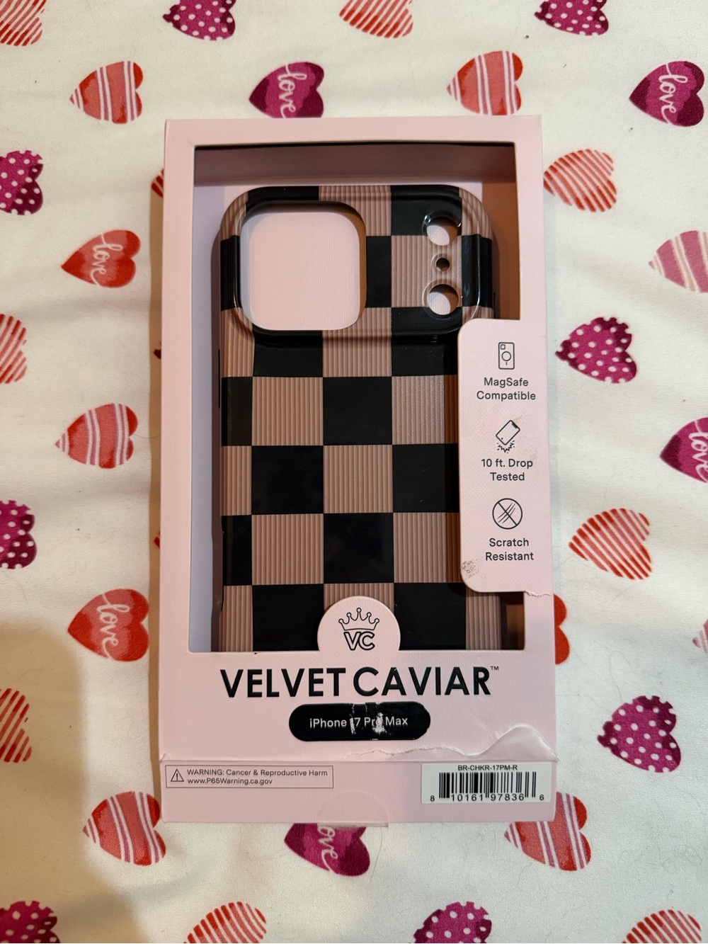 Velvet Caviar iPhone 17 pro max case (Mocha Vibe)